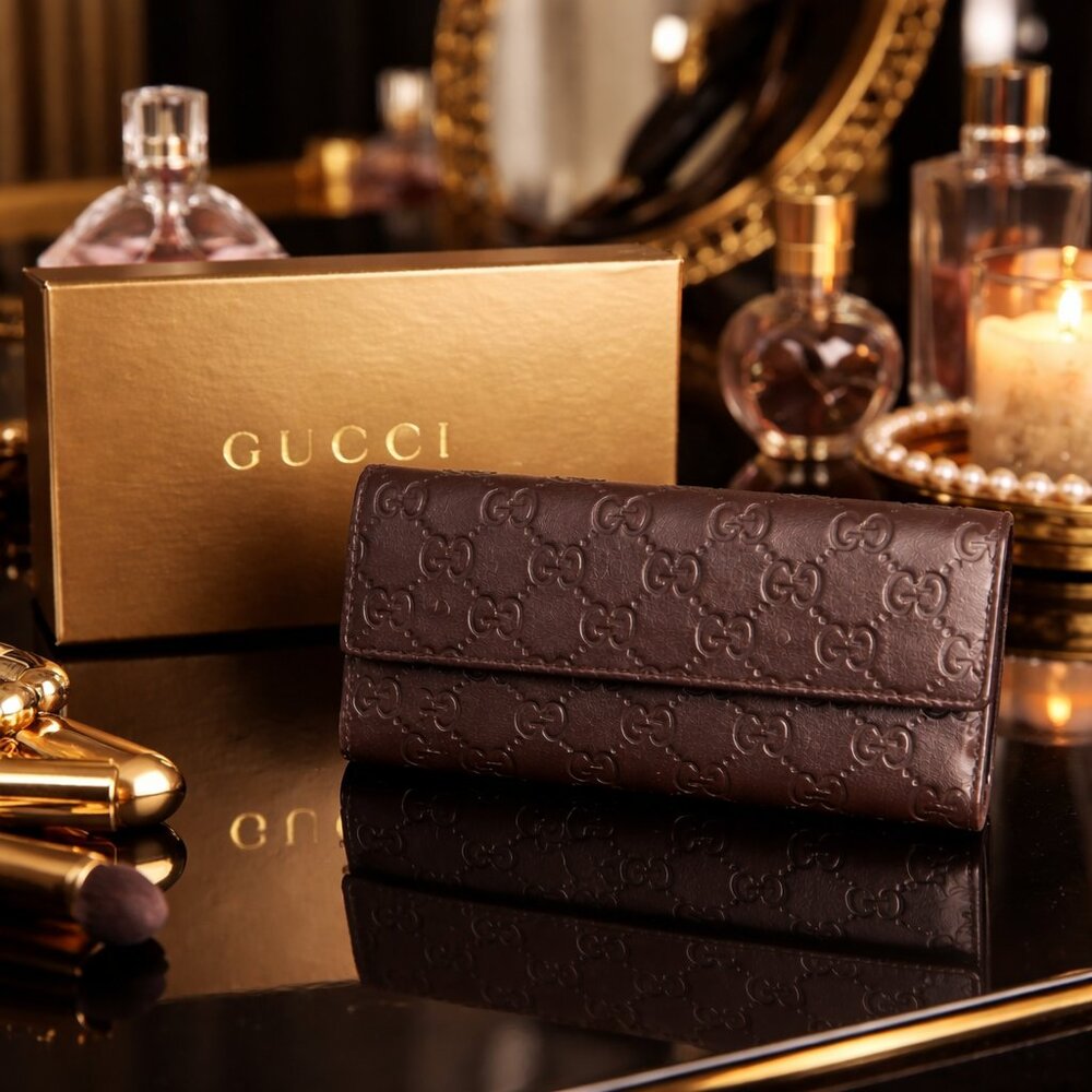 Gently Worn Guccissima Brown Leather Wallet